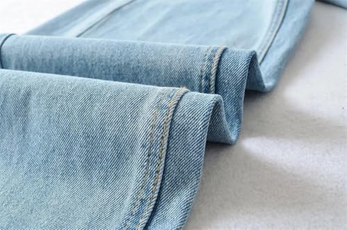 Women's Jeans High Waist Straight Wide Leg Solid Color Casual Denim Pants 2025 Summer4