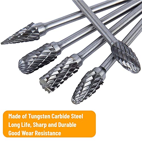 Double Cut Carbide Burr Set Compatible with Dremel Rotary Tool - Image 3