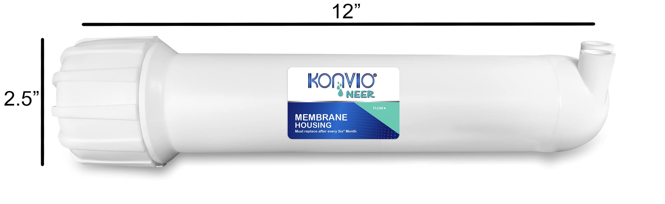 Konvio RO Membrane Housing - Fits 75/80/100 GPD -2 Konvio RO Membrane Housing - Fits 75/80/100 GPD -2