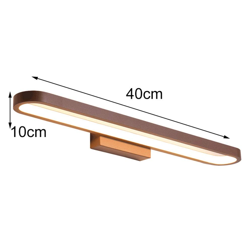 Spiegelfrontlampe, Moderne, minimalistische Badezimmer-LED-Spiegelschrankleuchte für Waschraum, Schminktisch, Ankleidezimmer, Warmweiß 3000 K, 18 W
