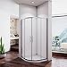 Acezanble cabine de douche 1/4 rond 80x80x185cm en niche, porte de douche coulissante sans receveur, 6mm verre transparent et anticalcaire