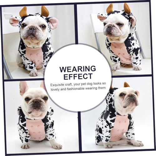 Disfraz para perro con estampado de vaca talla M miniatura 5