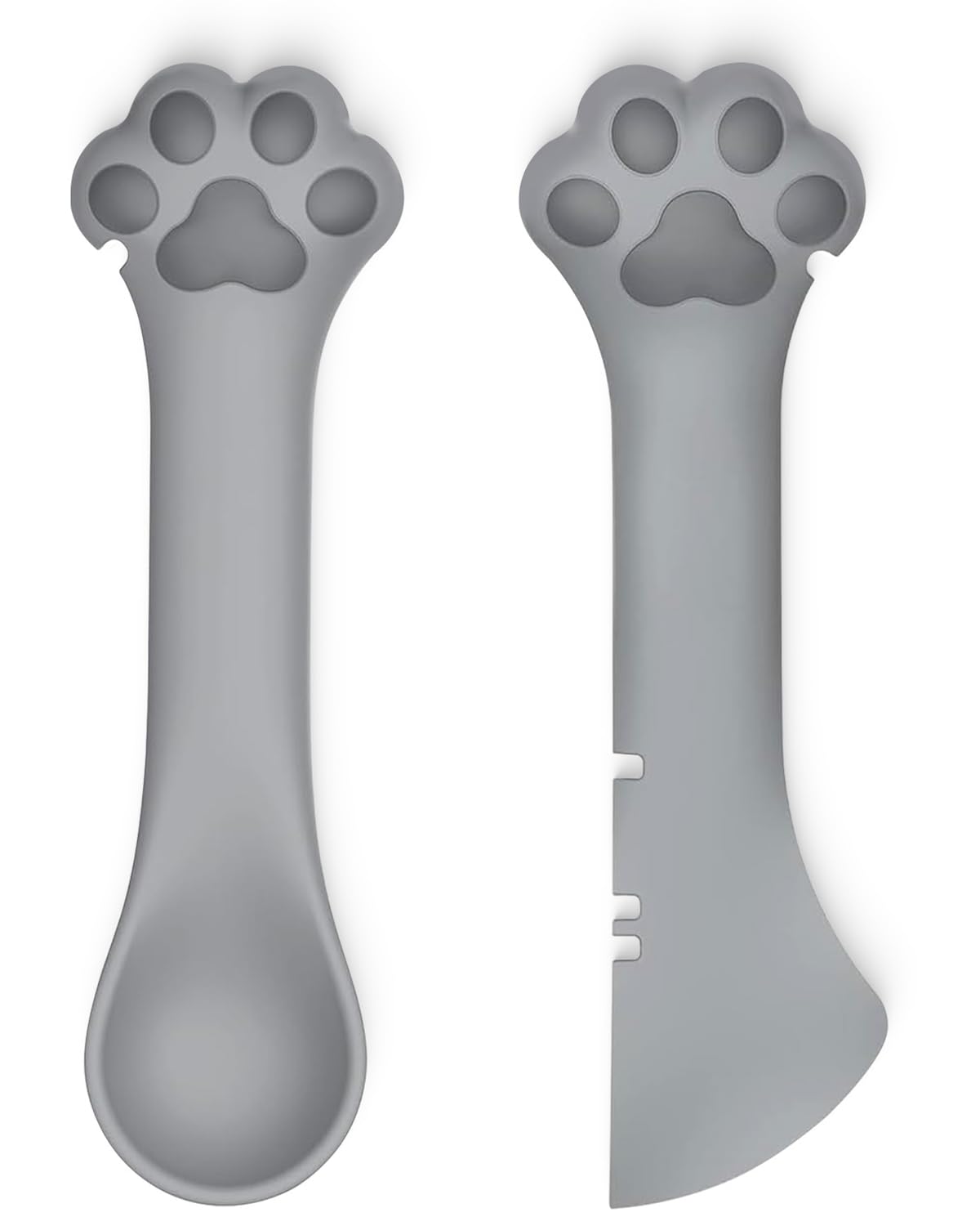 PCYIS 2-Piece Cat Food Spoon & Cat Food Spatula–Silicone Cat Dog Can Opener-Effortlessly Opens Cans|Precise Stirring & Feeding | Easy to Clean | Ideal