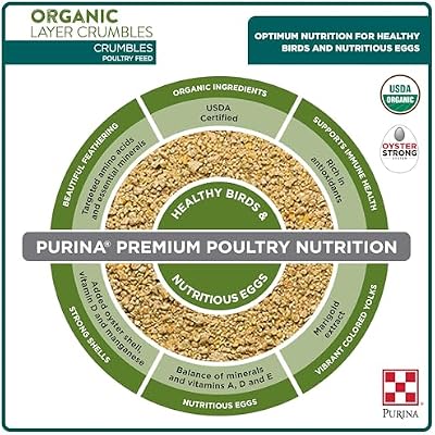 Purina | Nutritionally Complete Non-GMO Organic Layer Hen Feed Crumbles - Chicken Feed | 35 Pound (35 lb.) Bag