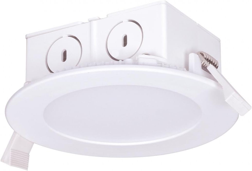 Satco S9056 LED Edge-Lit Downlight with Integrated IC Rated J-Box for Direct Wire