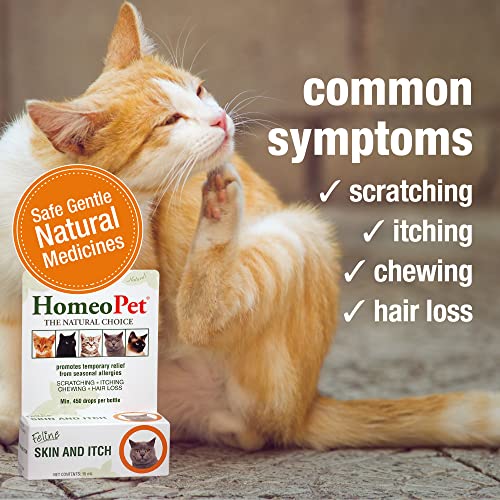 HomeoPet Feline Skin and Itch, Cat Skin-Soothing Medicine, Safe and Natural Skin and Itch Support for Cats, 15 Milliliters - Image 4