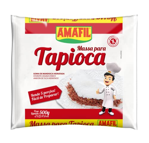 Tapioca Flour Hydrated Gluten Free 17.6 Oz ( Pack Of 4 ) Massa Para Tapioca - Amafil #TOP1