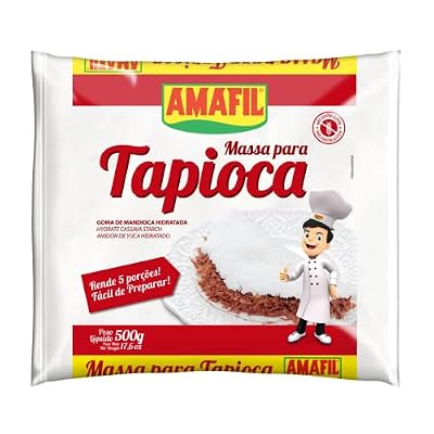 Tapioca Flour Hydrated Gluten Free 17.6 oz ( Pack of 4 ) Massa Para Tapioca - Amafil