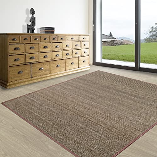 KARAT Tapis en Bambou - Panda - pour Salle de Bains et Salon - 100 % Bambou pour Un intérieur Naturel (Brun, 200 x 300 cm)
