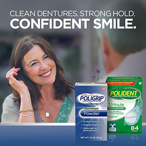 Super Poligrip Denture Adhesive Powder-1.6 Oz ( Pack Of 4) #TOP5