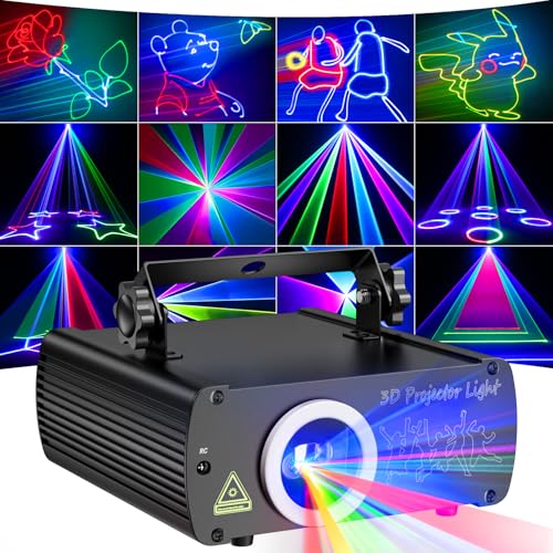 Ehaho Party Disco Lights L2600 | 3D RGB Animation Dj Lights with Music Sound Activated | Disco Lights for Parties mit DMX 512 Controller | Stage Lighting for Parties Nightclub Live Show Halloween