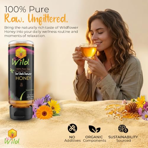 Miel silvestre pura y cruda Bee Wild 12 oz miniatura 5