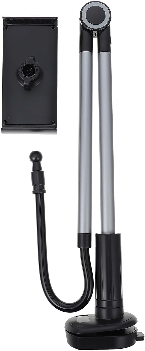 Desktop Phone Stand and Bedside Tablet Holder Clamp Flexible Clip Support for 4.7-12.9 Inch Phones and Tablets for Desk and Headboard Use