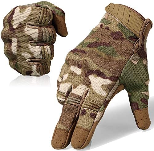WTACTFUL Flexible atmungsaktive Taktische Handschuhe Einsatzhandschuhe Tatical Gloves Herren Vollfinger Touchscreen-Handschuhe Gilt für Kletter Radfahren Motorrad Jagd