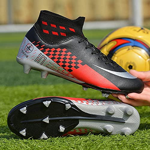 Qzzsmy Mens Soccer Cleats Athletic Hightop Shoes Indoor/Outdoor Competition/Training/Athletic Big Boy's Sneakers Cd1808-M1-44 #TOP3
