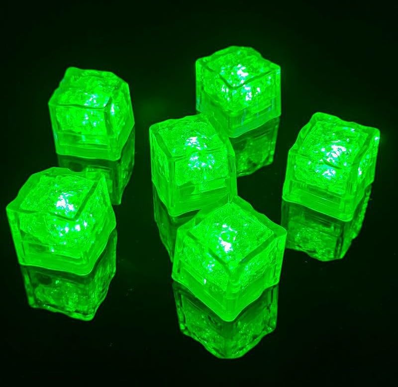 Maimeili 12 Pcs Colorful Led Ice Cubes Sensor Waterproof Ice for Drinks Bar Supplies Halloween Christmas Wedding Home Decoration Party