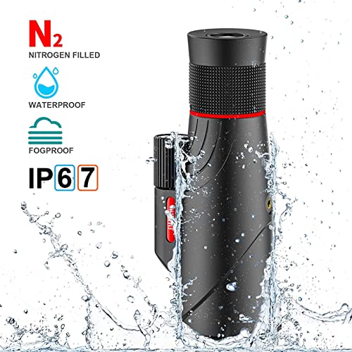 Télescope monoculaire à prisme BAK4 haute clarté avec zoom 10-20x50 intégré - 4