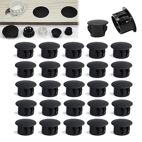 Image of Various Size - Nylon Plastic Hole Plug Round Drill Hole for Holes Cabinet Hole Plugs Black(28 mm - 12 pcs No Box