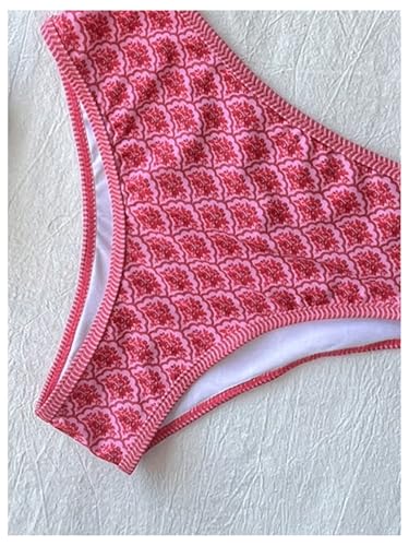 SOLY HUX Women's Floral Print Underwire Bikini Set 2 Piece High Waisted Boho Swimsuit4