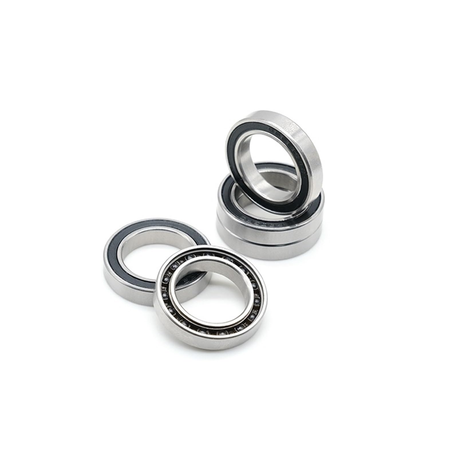 Rodamiento de bolas de cerámica híbrido de acero inoxidable S6803-2RS (17 x 26 x 5 mm), eje de rueda, S6803RS (1 unidad)