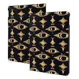 Recortes precisos y accesibilidad: diseñada para mayor comodidad, esta funda Golden Eyes Print compatible con i Pad Pro cuenta con aberturas precisas, lo que permite un fácil acceso a todos los botones, puertos y cámaras sin quitar la funda