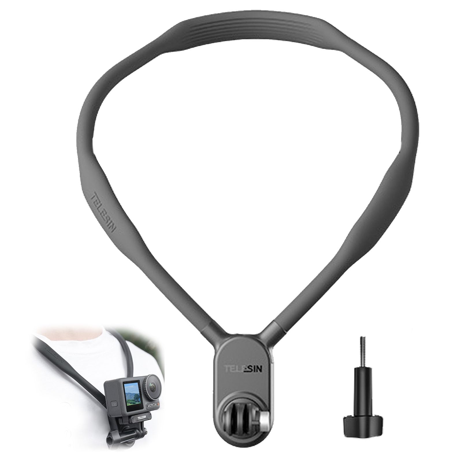 Supporto Collo TELESIN SE Per GoPro, DJI, Insta360 - Flessibile E Regolabile | Accessorio Per Action Cam E Smartphone - Foto 9