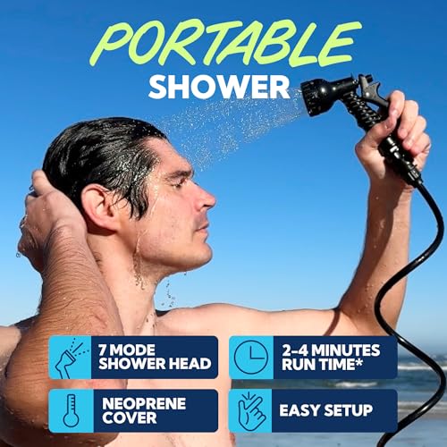 SUN NINJA Ducha Portátil, Ducha para Camping con Cabezal de 7 Modos miniatura 2