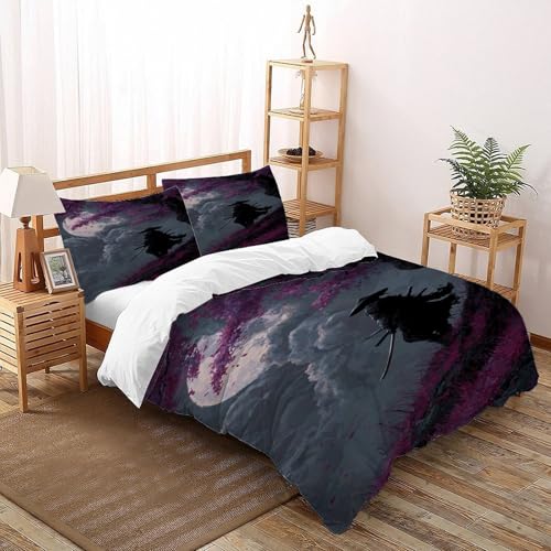 Housse de couette samouraï gothique 260x220 cm avec 2 taies - 2