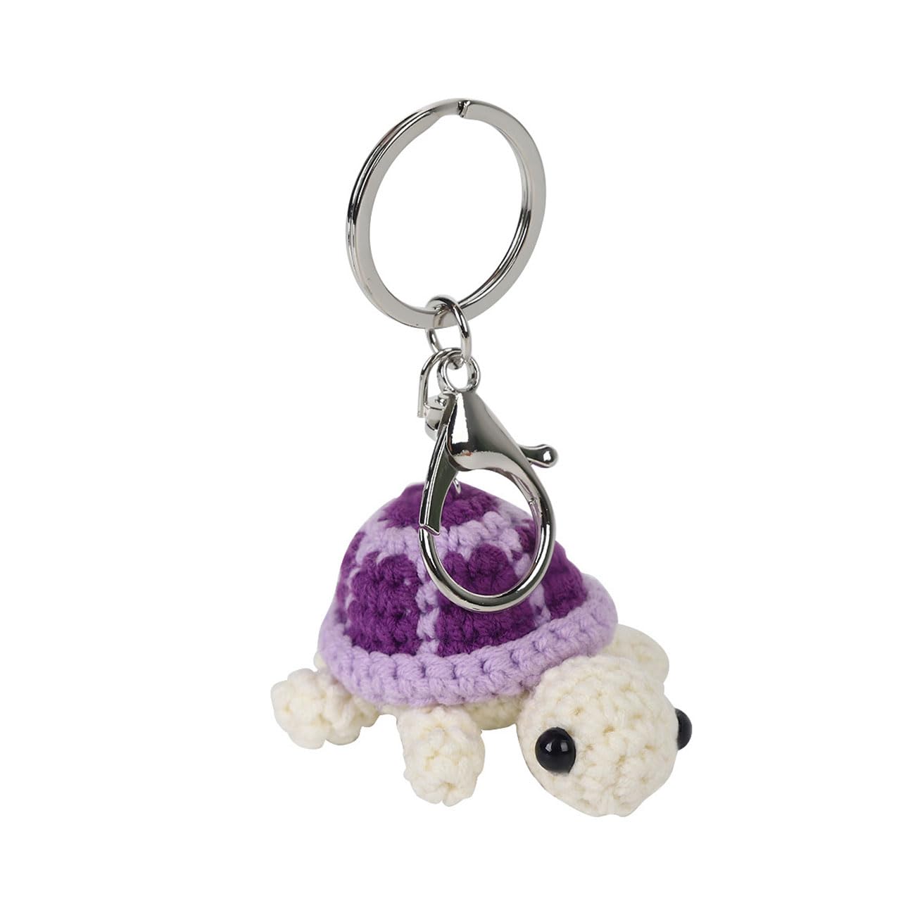 CIBBALIYMini Handmade Crochet Turtle Keychain Crochet Animal Turtles for Keyring Charm Handbag Bag Purse Pendant