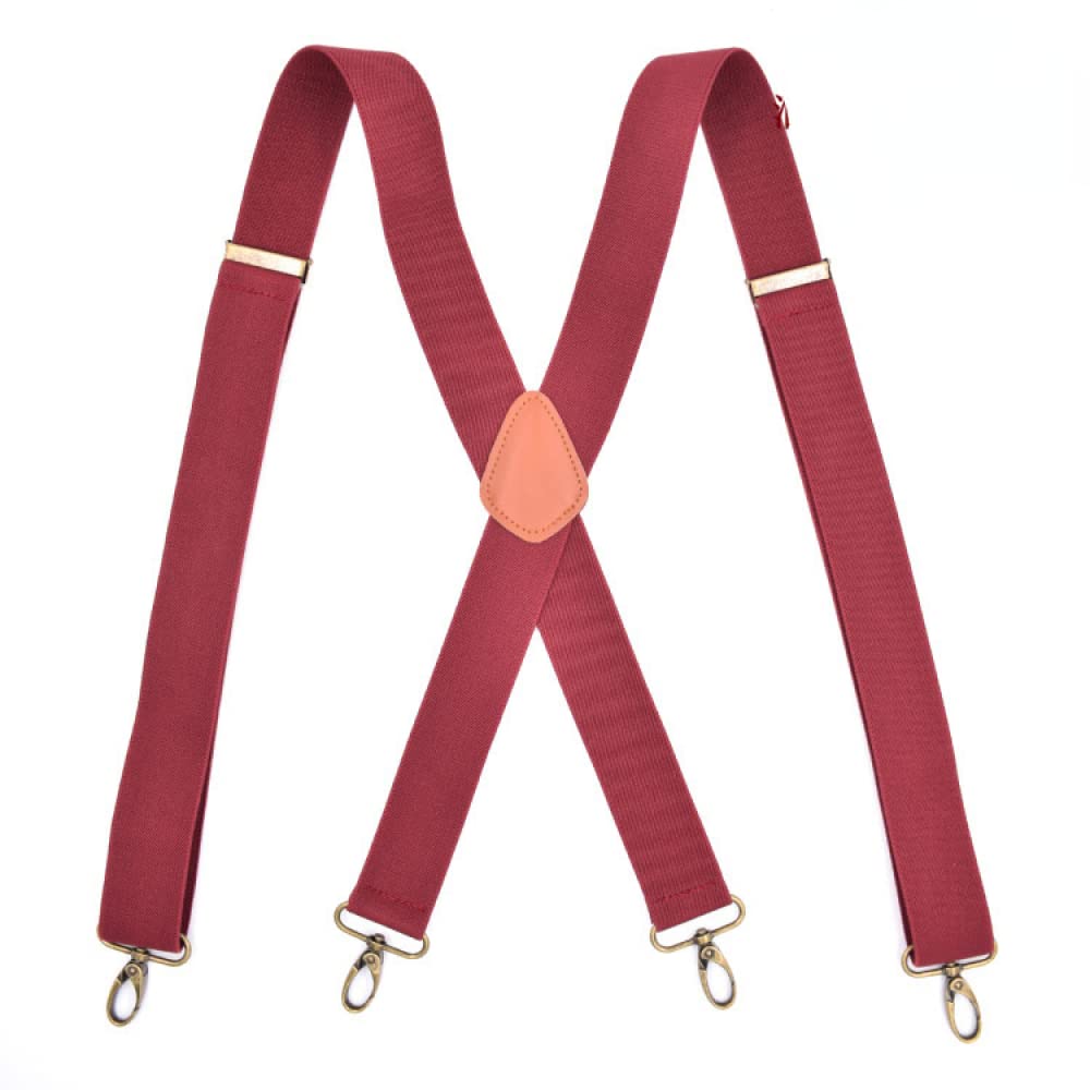X Form Tirantes de Alta Resistencia, Tirantes elásticos Ajustables for Pantalones de Hombre de 3,5 cm de Ancho con Forma de X y 4 Clips Resistentes for Bodas y Fiestas
