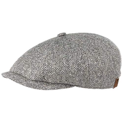 Preisvergleich Produktbild Stetson Hatteras Frame Seide Schirmmütze Wildseidenmütze Sommermütze (58 cm - schwarz-weiß)