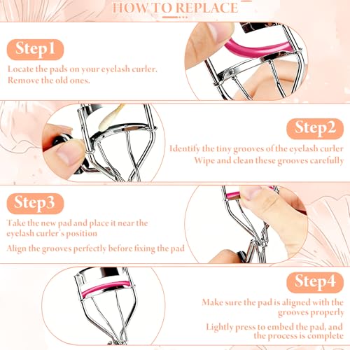 Eyelash Curler Refills Compatible with shu uemura and for Shiseido,Eyelash Curler Pads 120PCS,High Elasticity Silicone Replacement Pad，Use with Eye Lash Curler，Easy to Replace (Colorful). - Thumbnail 3