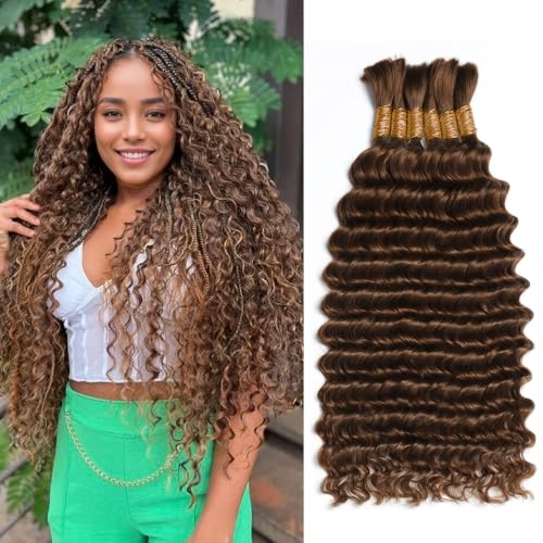 Chocolate Brown Braiding Hair 150g 14 Inch 6 Bundles/Pack Boho