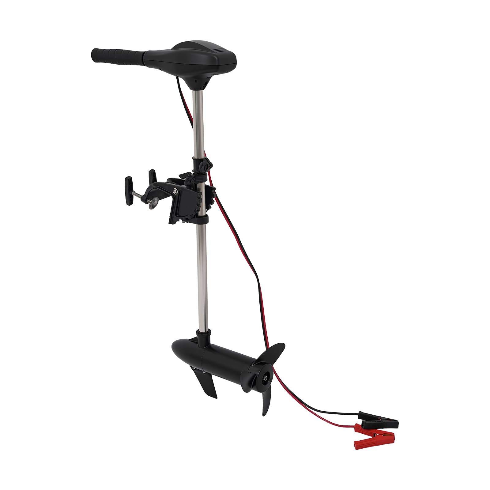 Motor eléctrico para barco | motor fueraborda eléctrico de 12 V | 408 W motor de cobre puro | 5 marchas adelante/3 marcha atrás | fuerza de empuje 300 kg | ajuste de altura y ángulo | para bote