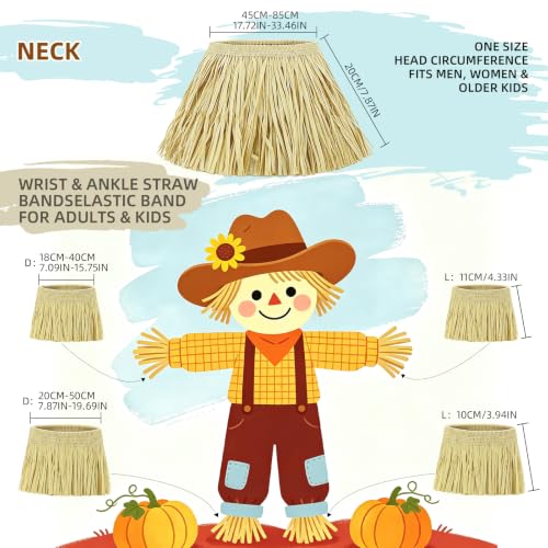 SWIMMORY Scarecrow Costume Women Men Adult,Accessories Set for Halloween - image 2