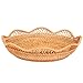 Liangzishop Einkaufskorb Woven Bambus Doppel Ring Pastoral Brotkorb Ablagekorb Obstkorb Picknickkorb Weißbrot Box Desktop Korb zum Einkaufen/Marktkorb (Größe : L)