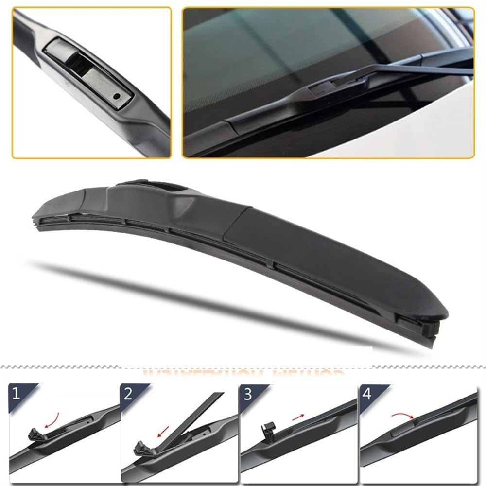 Spazzole tergicristallo Auto Spazzola Tergicristallo per Auto, Parabrezza in Gomma Siliconica, Tergicristallo Anteriore Compatibile con Suzuki per SX4 S-Cross 2013-2018 (Color : 1)