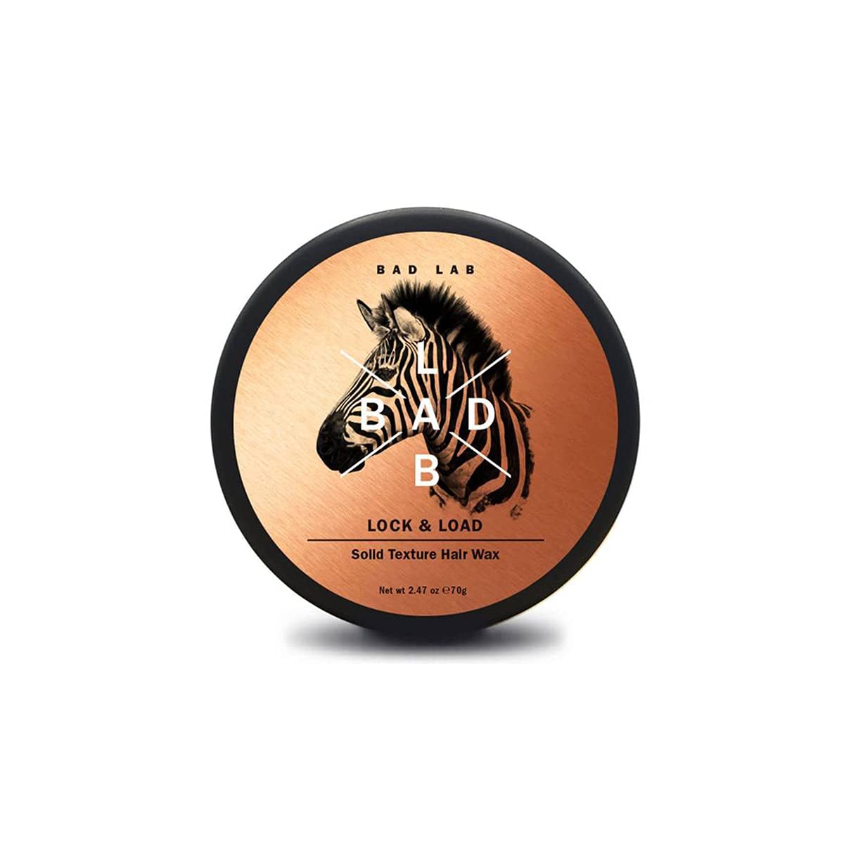 Bad Lab Lock & Load Solid Texture Hair Wax for Men | Strong Hold, Slick-Shine Finish | Fluidipure™ 8G reduces Scalp Irritations | 70g