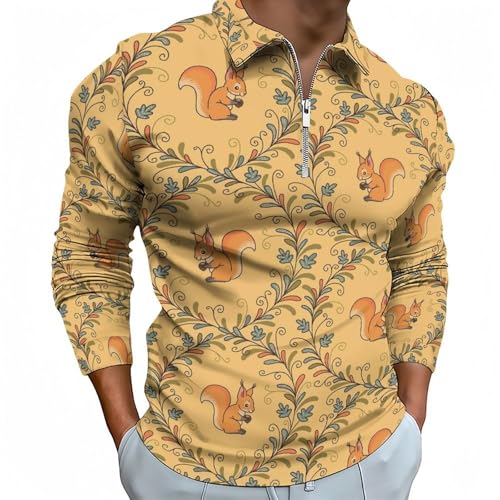 T-shirt exotique écureuil Novastar polo manches longues homme contre le froid