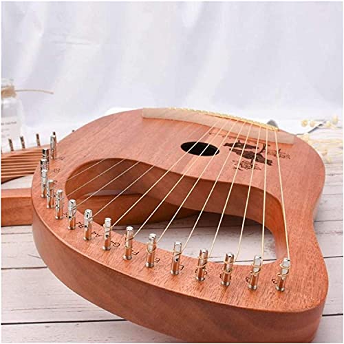 AACXRCR 16 Metalen String Hand-Hard Harp Harp Mahonie Body Klassieke Muziekinstrument Gift (Kleur: H) (Color : B) - Image 5