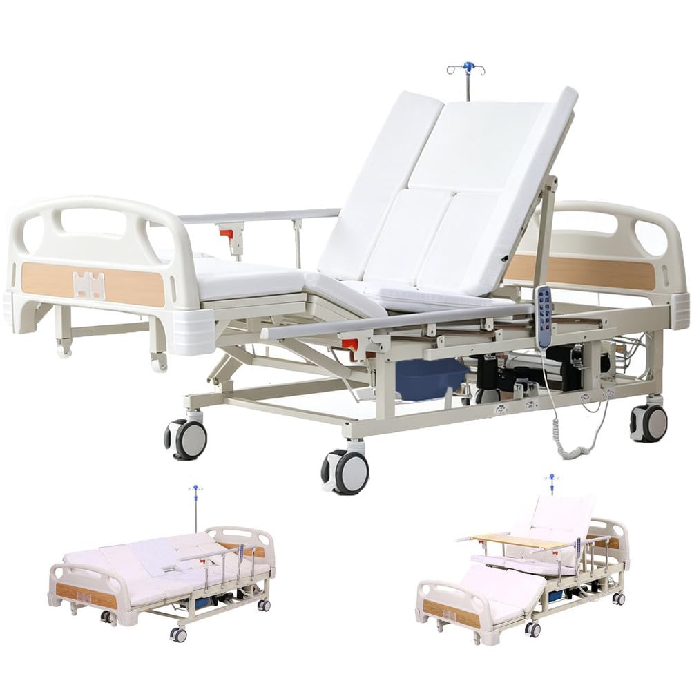 Cama Hospitalaria Eléctrica para El Hogar con Inclinación Lateral, 250 Kg