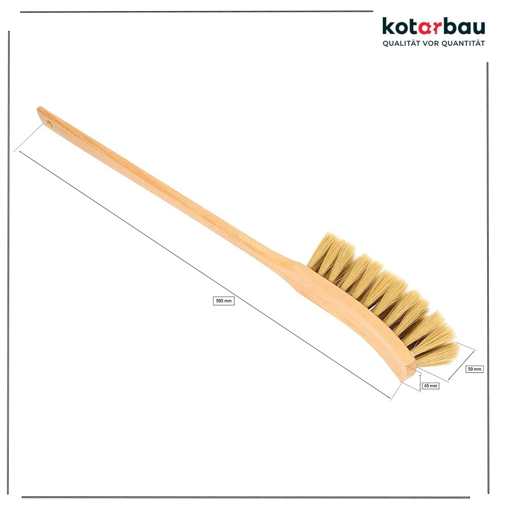 KOTARBAU® Szczotka do mycia samochodu z naturalnego włosia, długość 600 mm, wielofunkcyjna szczotka do czyszczenia szyb samochodowych