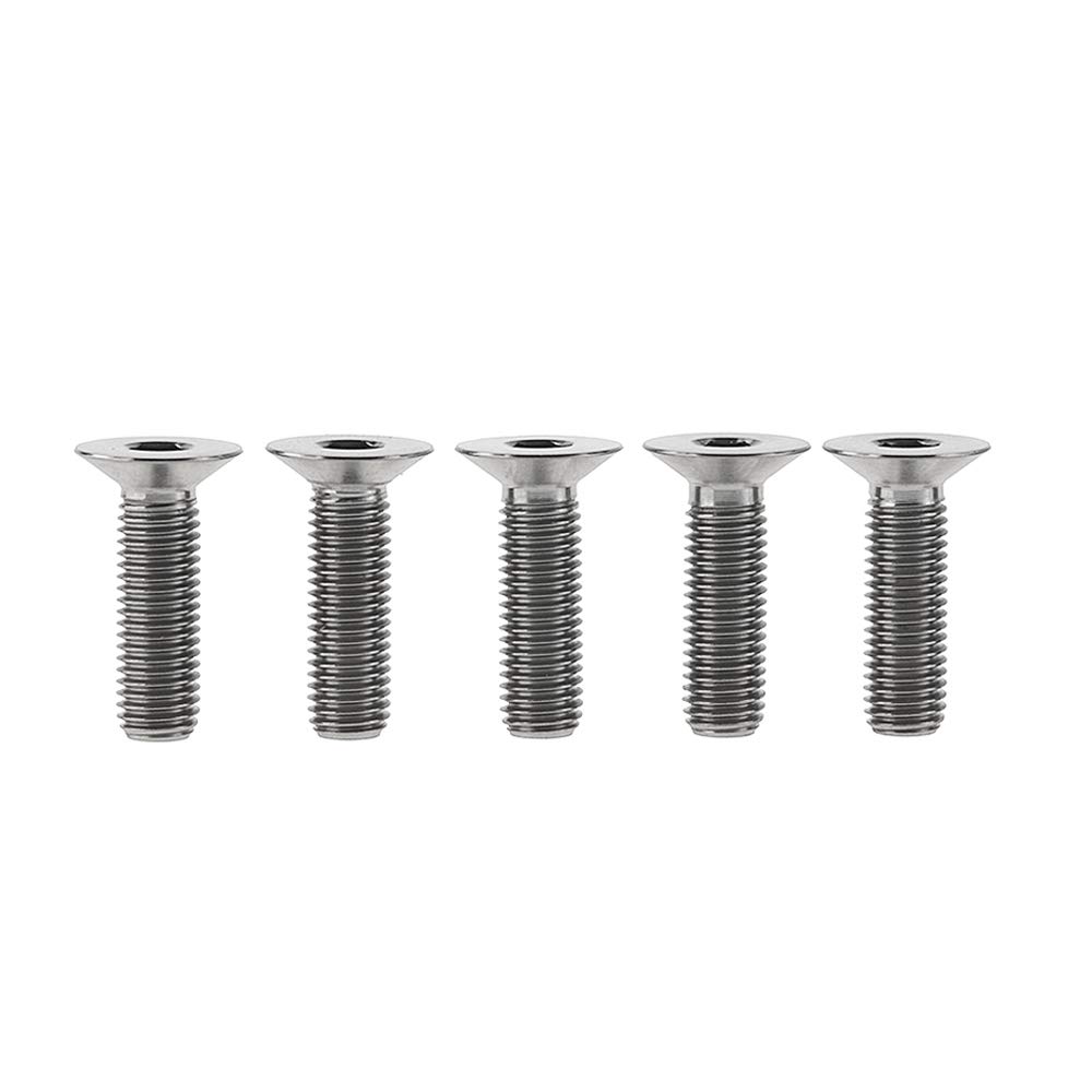 DWAMMEBRS Bolts DIN7991 M6x10 12 15 20 25 30 35 40 45mm Countersunk Hex Socket Screws Pack of 5(Titanium,M6x20mm)