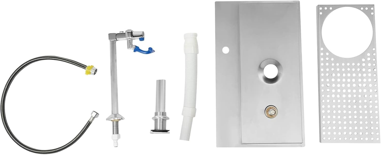 Silver Cup Rinser, Commercial Cup Washer, Glass Cleaning Rinser with Faucet for Bar Hotel Cafe Restaurant