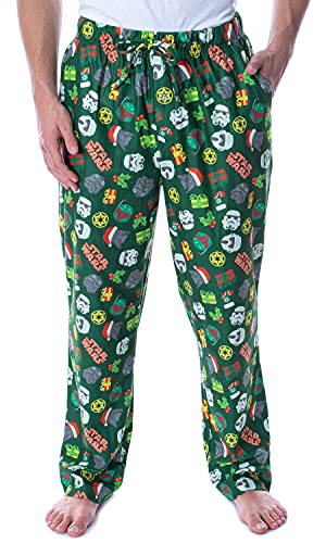 Star Wars Mens' Holly Jolly Helmet Toss Print Lounge Pajama Pants