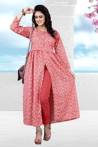 Image of H.E HAMZA ENTERPRISER Printed Crepe Material Brown Western Dress For Women
