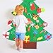 Max Fun DIY Felt Christmas Tree Set Plus Tic-Tac-Toe Games for Kids Toddlers Wall Hanging Decorations Felt Craft Kits for Xmas Party Favors