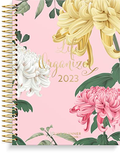 Burde Kalender 2023 Life Organizer Rosa | 26. Dezember 2022 bis 31. Dezember 2023 | 19x23cm | Goldene Spiralbindung | 2 Seite 1 Woche | Terminplaner Cover