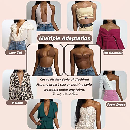 Image of Tripsky XL Breast Lift Tape, BoobTape for Large Breasts,Body Tape for Fashion,Athletic Tape Boobtape &NippleCover for A-G Cup