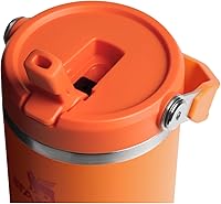 Vista 137 de Stanley - Vaso con popote plegable IceFlow con asa de 30 onzas Tapa de giro y popote abatible Botella de agua resistente a fugas Acero